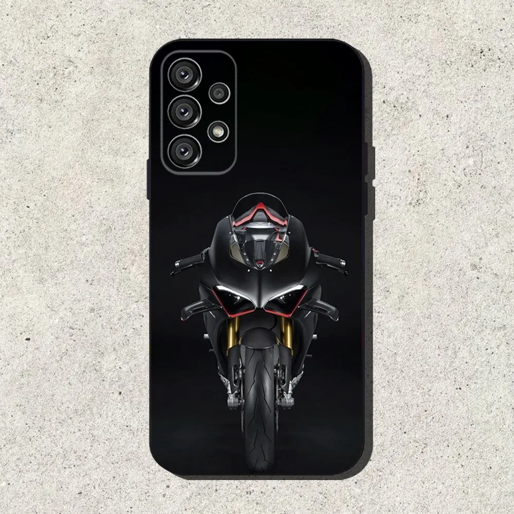 D-Ducaties-Is Casing Ponsel Keren untuk Samsung S25,S24,S21,S22,S23,S30,Ultra,S20,Plus,Fe,Lite,Note,10,9,5G Sampul Hitam