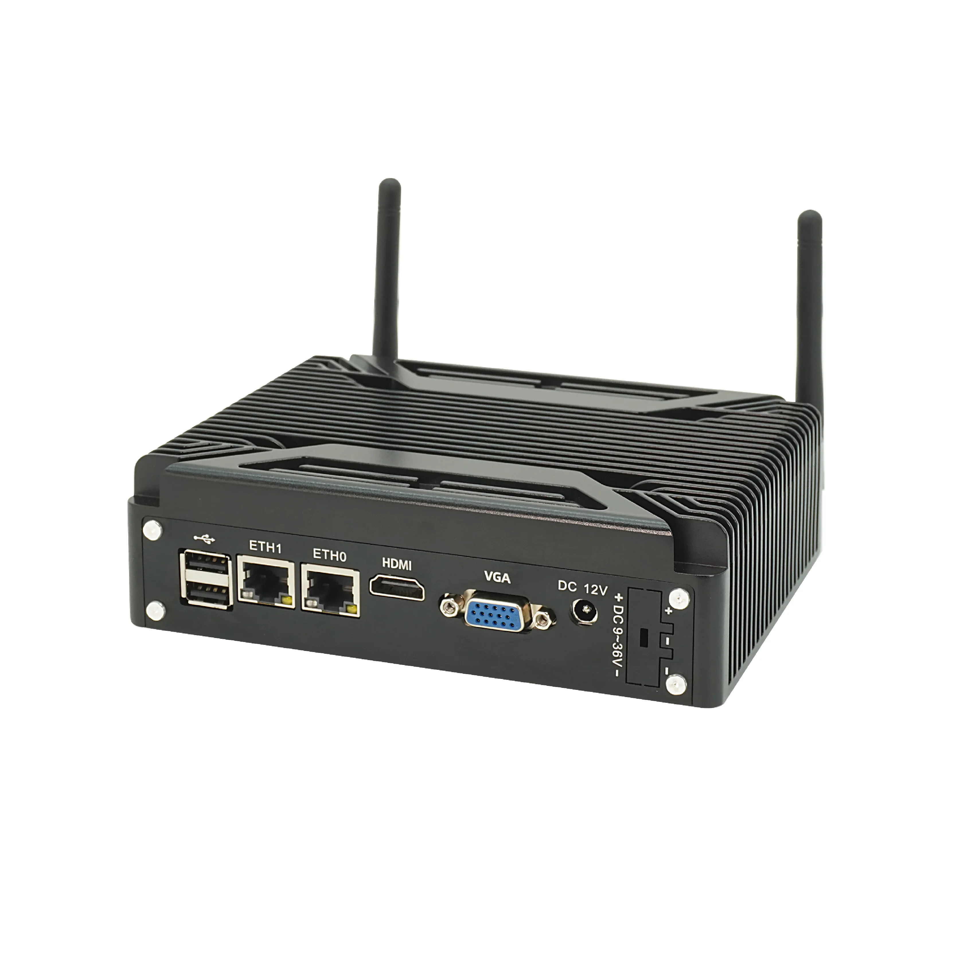 Newest Bare Bone Embedded Micro PC N100 2 NIC RJ45 Two COM RS232 RS485  Fanless Support 12V 24V Micro PC Computer