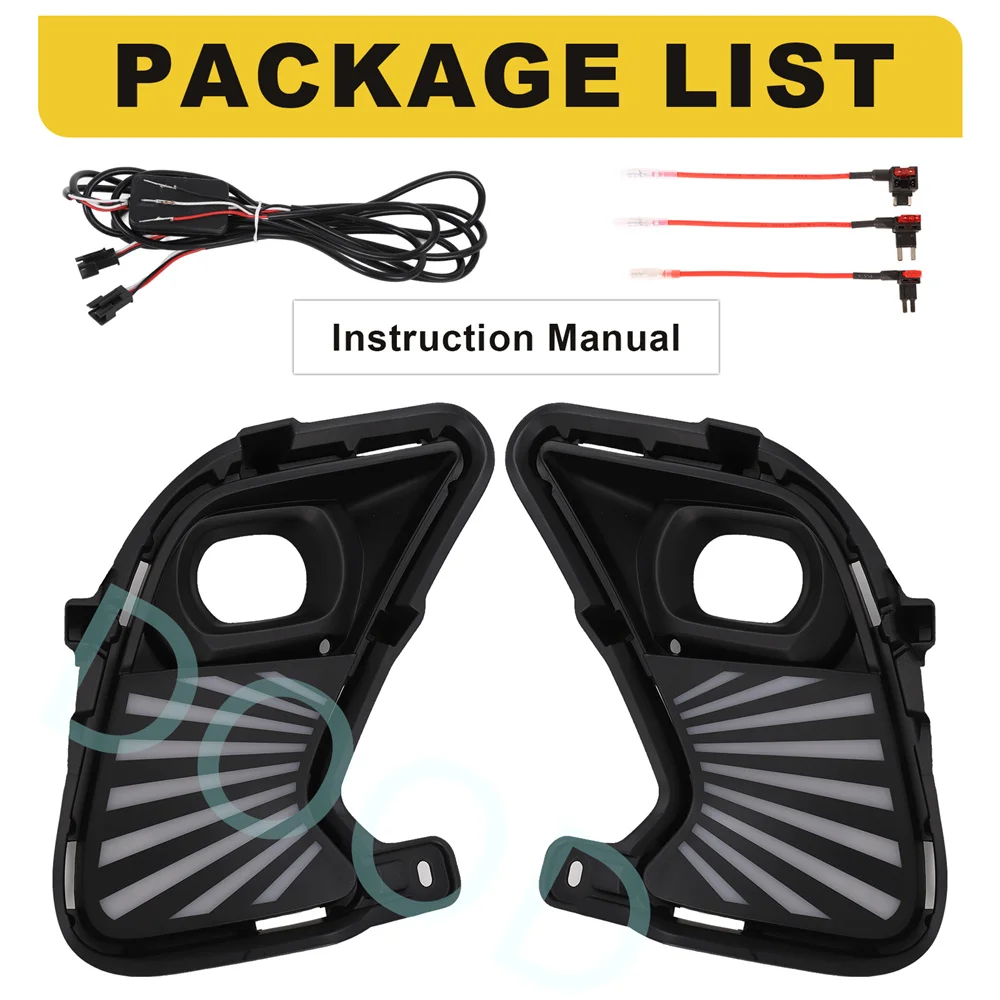 أضواء النهار LED مناسبة لتويوتا جراند هايلاندر 2024 2025 2026 ملحقات إضاءة إشارة الانعطاف الضباب