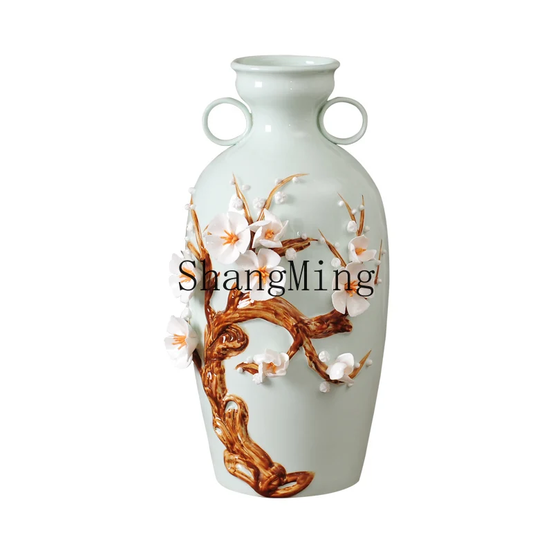 

ZYY New Chinese Ceramic Lamei Vase Bogu Frame Entrance Home Decoration Ornament