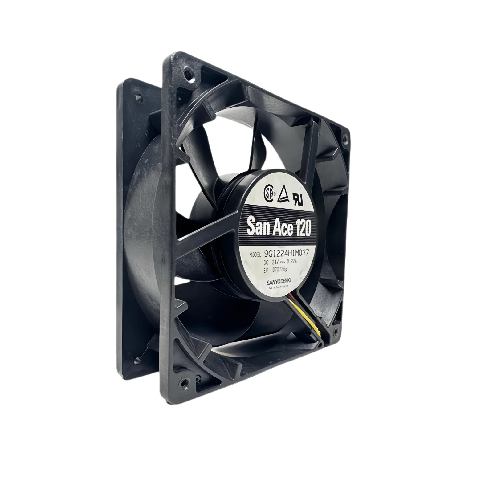 

for Sanyo Denki 9G1224H1M037 24V 0.22A Cooling Fan - 120x120x38mm, 2600RPM, 50cm Cable, 3-Pin Connector for Inverter