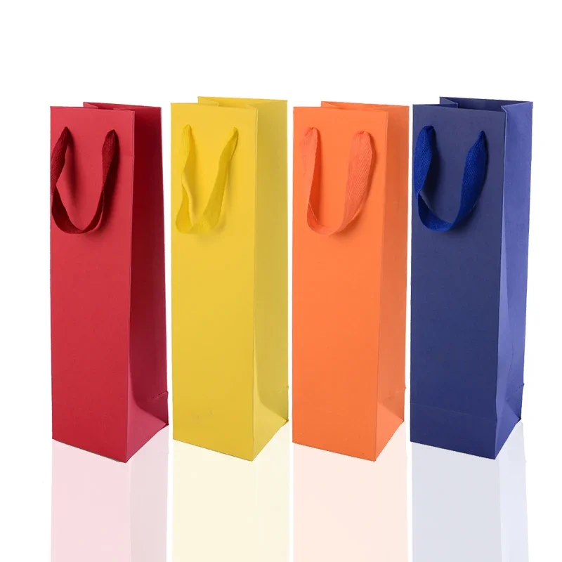 

Kraft Paper Packaging Bag Umbrella Insulated Cup Gift Hand-held Packaging Bag Small Bottle Fresh Red Wine Packaging Bag