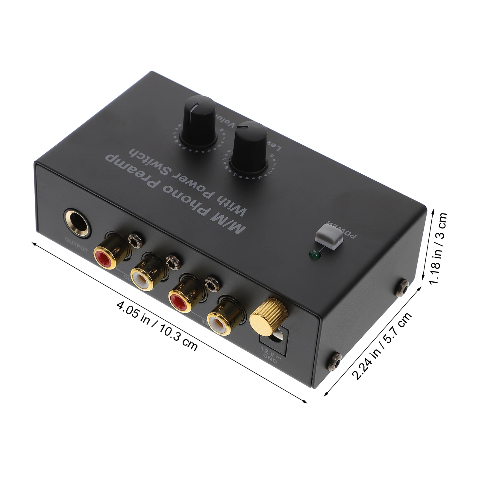 

1 Pcs Black Phono Preamp Low Noise Turntable Audio Home Amplifier Quality Sound Enhancement
