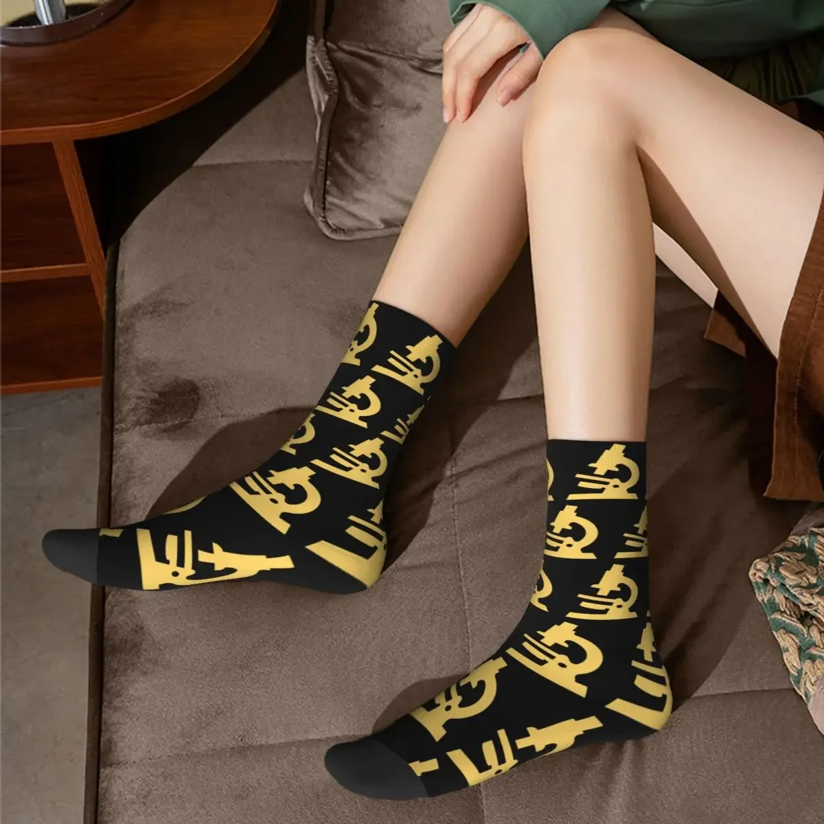 Microscope Socks Harajuku Sweat Absorbing Stockings All Season Long Socks Accessories for Unisex Birthday Present