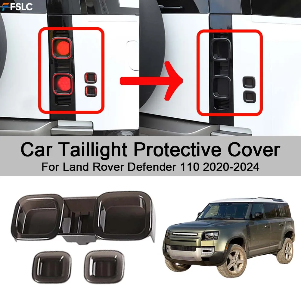 Car Decoration Car Taillight Protective Cover For Land Rover Defender 110 2020-2024 Car Styling Upgrade Modify A Car