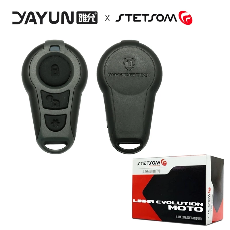 YAYUN Defendertech Stetsom Moto FKS Sistec Microcontrol etui Alarm samochodowy kontrolne z 3 przyciskami biały szary czarny