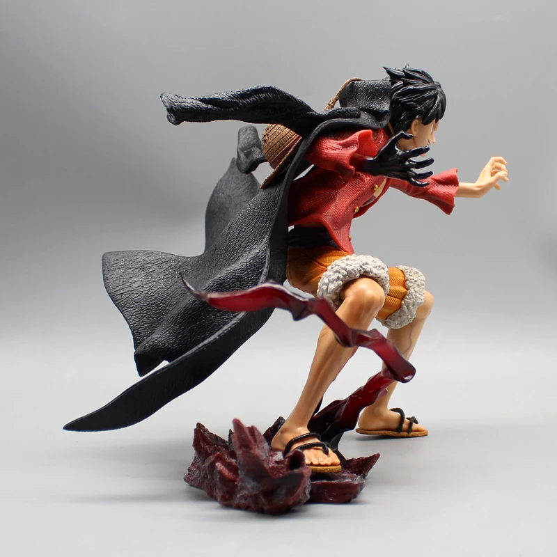 18.5cm One Piece Luffy Squat Prepare Position Anime Figure Model Gk Statue Boys Collection Desktop Decoration Ornament Toys Gift