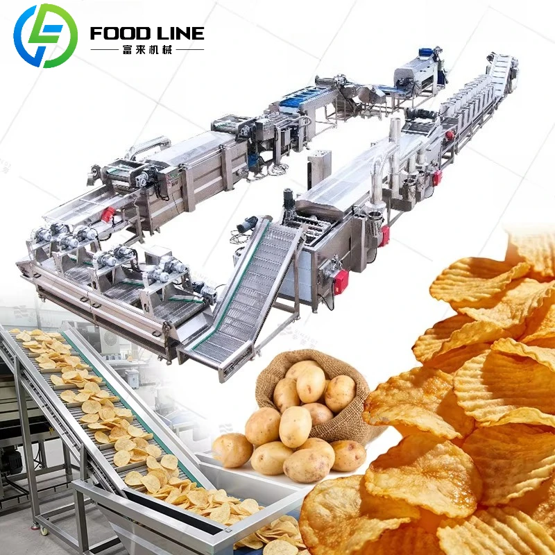 Custom Fried Onion Rings Production Line  French Fries Fully Automatic Industrial Fresh Potato Chips Banana Chips Frying Line