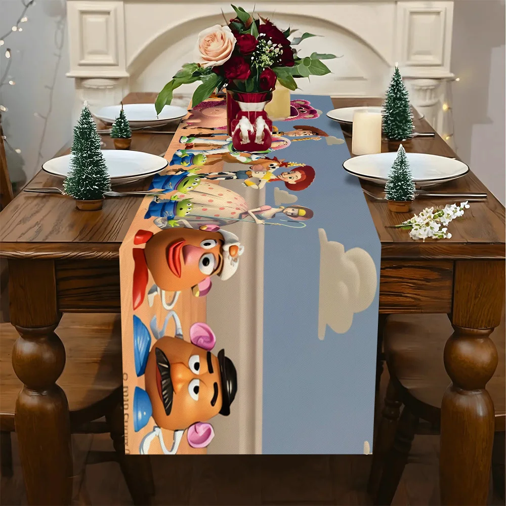 

Цельная скатерть на тему «История игрушек Диснея», мультяшный дизайн, идеально подходит для Дня святого Валентина, свадьбы, подарков на день рождения, праздничной кухни и вечеринки.