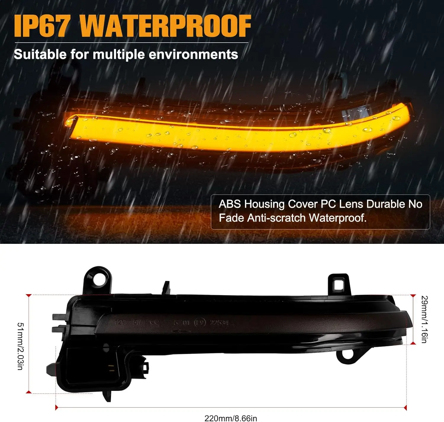 LED Dynamic Turn Signal Side Mirror Sequential Light Lamp For BMW 1 2 3 4 Series F20 F21 F22 F23 F30 F31 F32 F33 F34 X1 E84 I3
