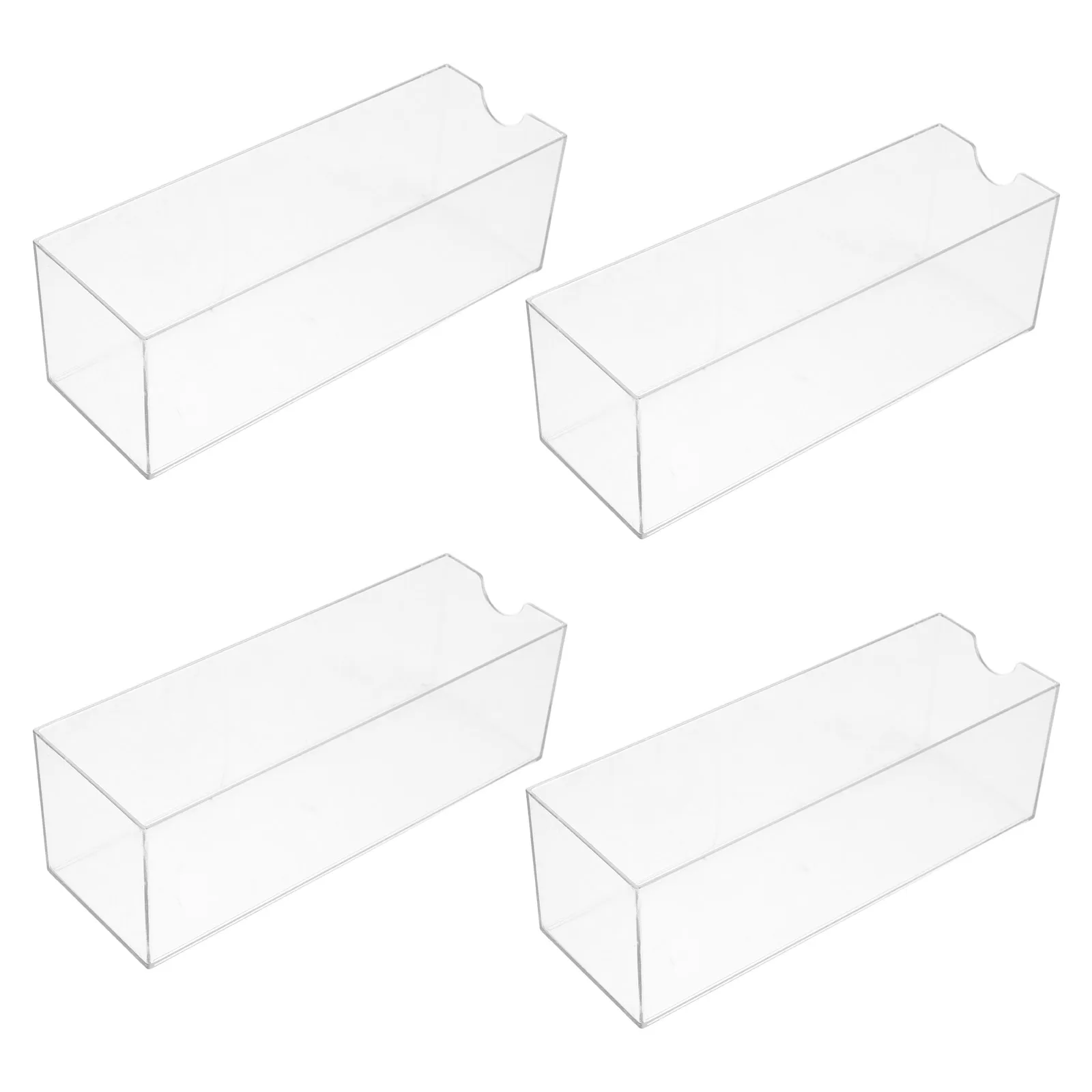 

4Pcs Clear Multifunctional Desk Organizer Box Plastic Pen Holder Storage Rack Marker Pens Office Student Stationery Supplies