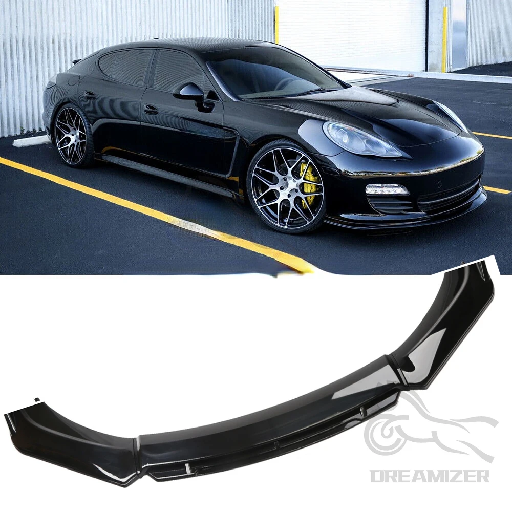 For Porsche Panamera 2012-2022 Car Front Bumper Lip Chin Spoiler Splitter Diffuser Body Kits Trim Air Dam Protector 6 colors