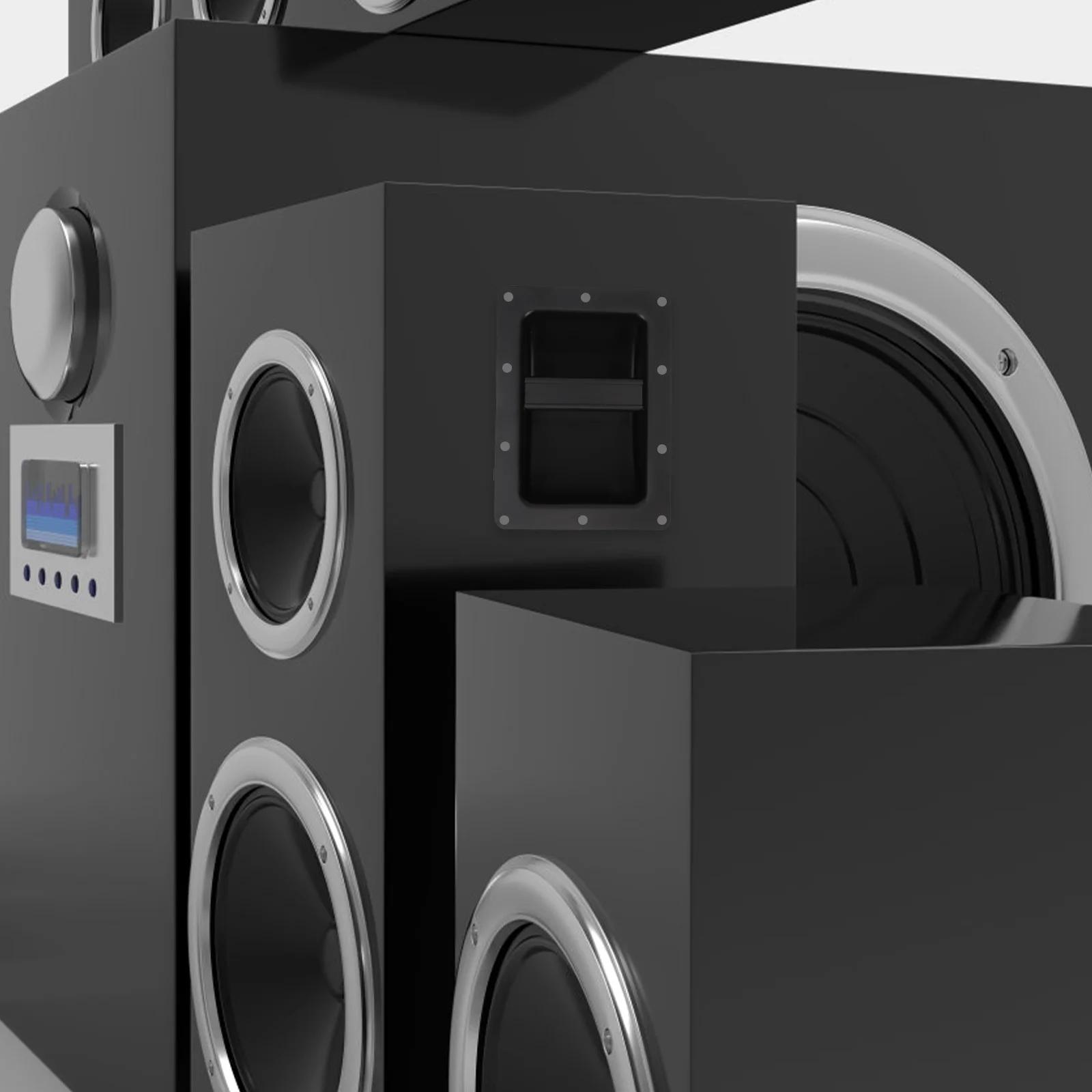 

Iron Speaker Handles Durable Loudspeaker Heavy Duty Smooth Surface Fits All Speakers Sound Box Stage Handle Supply Portable