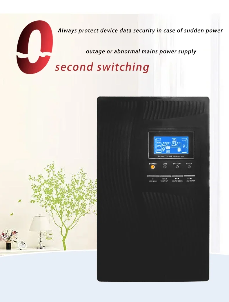 Baoli Online Backup UPS 3KVA 110v/220v High Frequency Computer Uninterrupted Power Supply