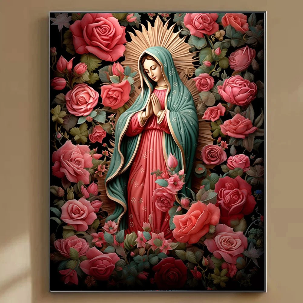 Our Lady of Guadalupe DIY 5D Diamond Painting Religion New 2024 Full Square Round Diamond Embroidery Crafts Set Home Decoration