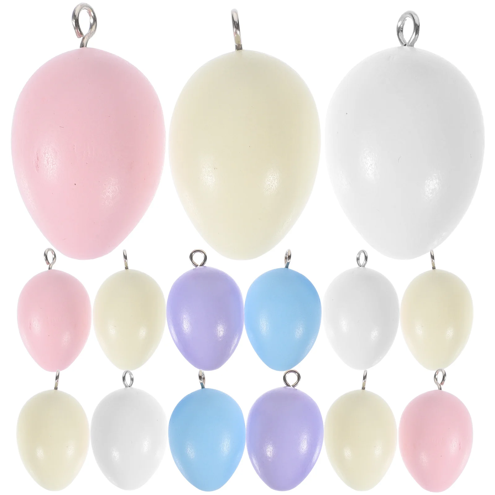 

30 Pcs Easter Eggs Basket Hens Festival Bunting Home Decor Games Beads Locket DIY Crafts Other Wood Products