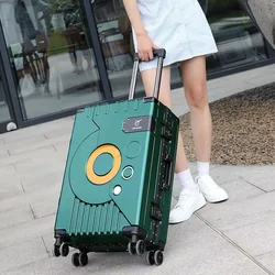 2022  Arrival upgrade Fashion Aluminium Frame Rolling Luggage box Women&Men 20 22 24 26 28 Inch Trolley Suitcase Travel B