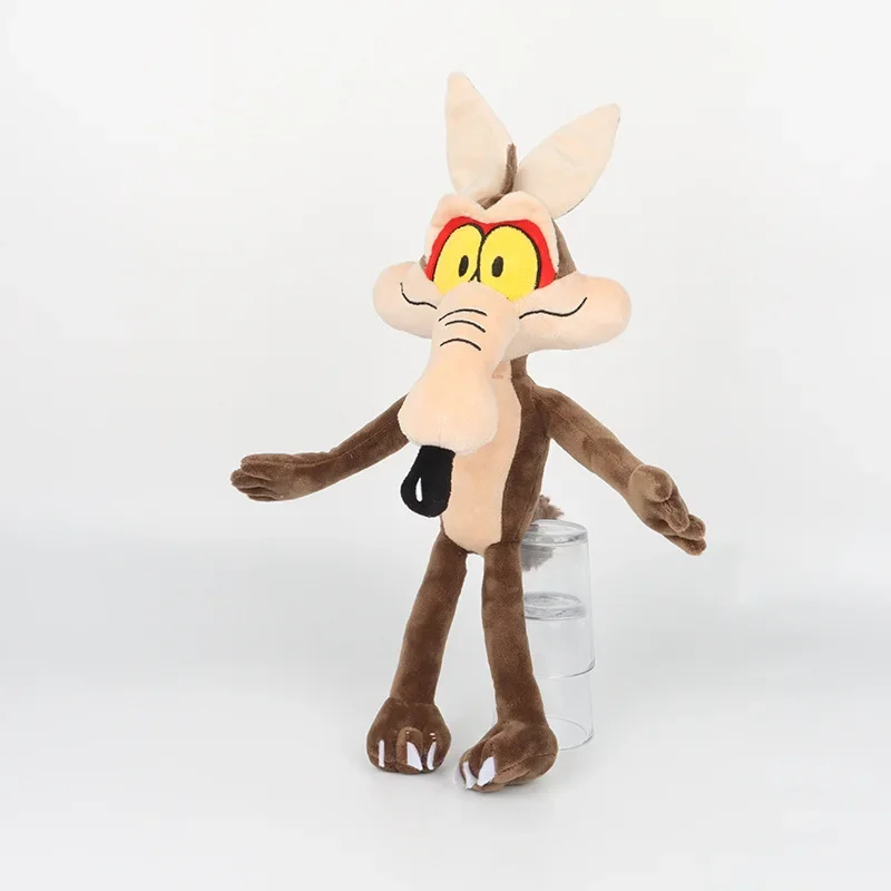Popular New 40cm Looney Figure Cartoon Wile E. Coyote Wicked Wolf Plush Toy Ornament Collection Birthday Gifts for Fans