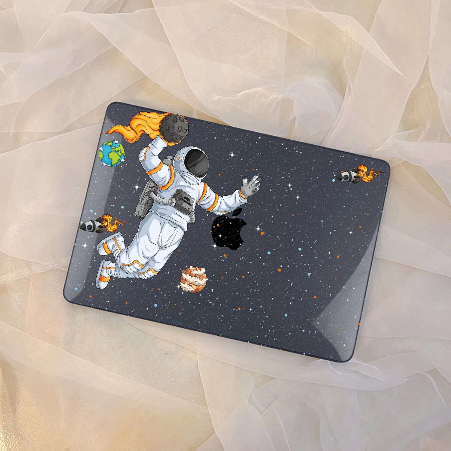 Mars Spaceman Shimmering powder print case for MacBook Pro case A2338 M2 M1 Air 13 A2337 A2681 13.6inch Pro M3 case A2992 A2991