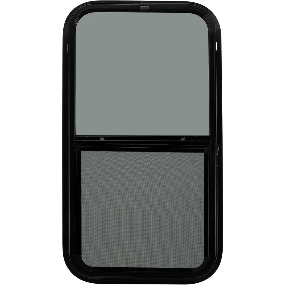 نافذة منزلق RV من الزجاج المقسى الملون، عمودي، 18 × 35، صنع في الولايات المتحدة الأمريكية