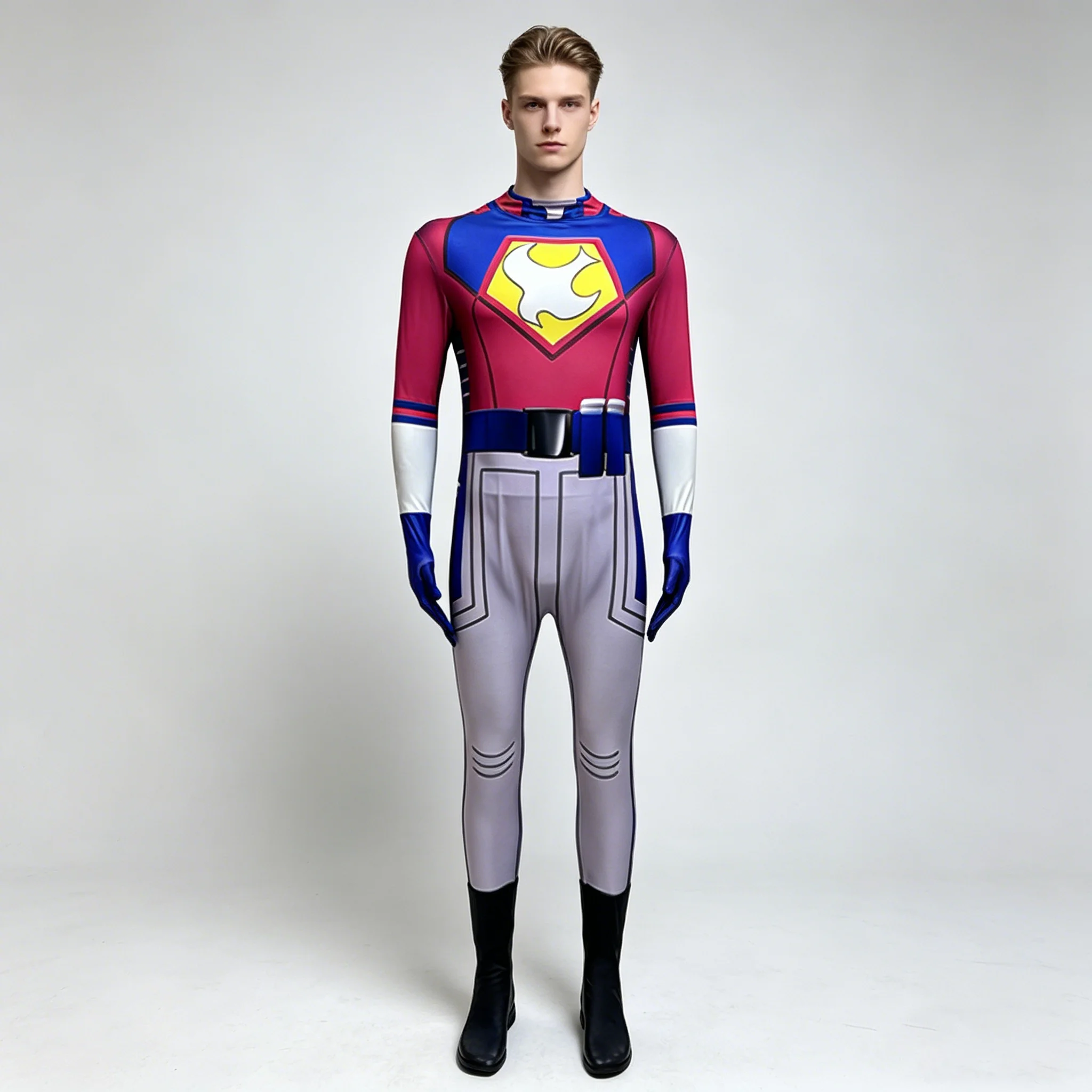 

Peacemaker Cosplay Costume Men's Halloween Outfit Chris Smith Red Top Pants Gloves Belt Role Play Full Dress Suit 2026 New