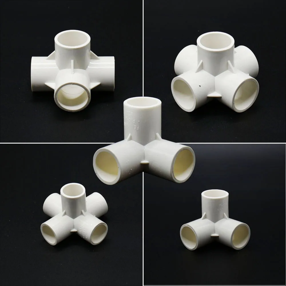 Inside Diameter 20/25/32mm 3/4/5-way PVC Connector DN15 20 25 40 Water Supply Pipe Fittings Plastic Coupler