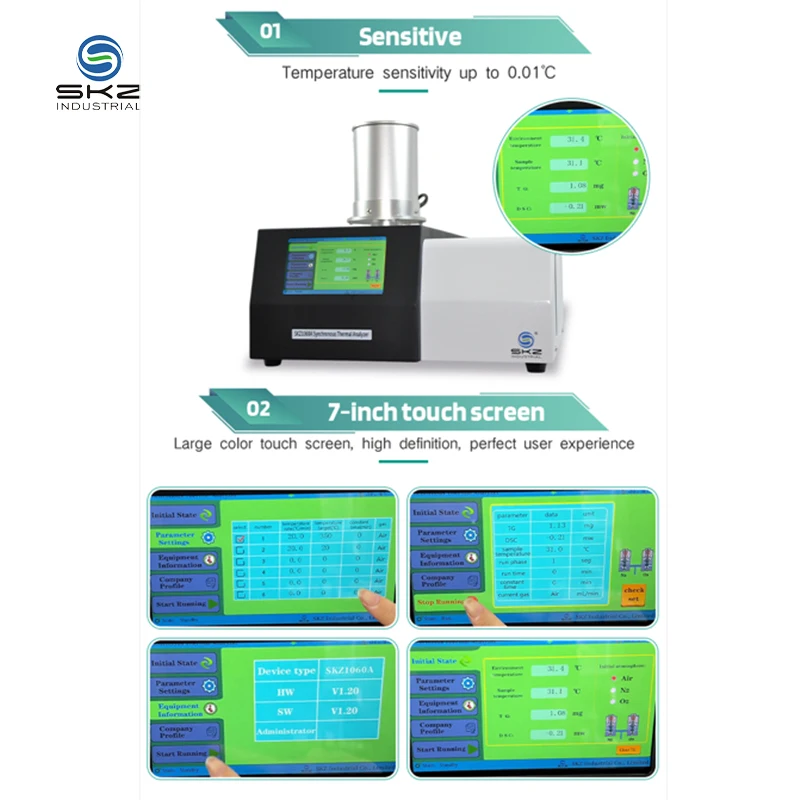 SKZ1060A 1150C STA both dsc and tga automatic thermo gravimetric analyzer instrument