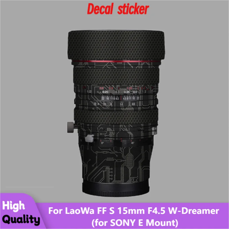 For LaoWa FF S 15mm F4.5 W-Dreamer for SONY E Mount Lens Sticker Protective Skin Decal Film Anti-Scratch Protector Coat