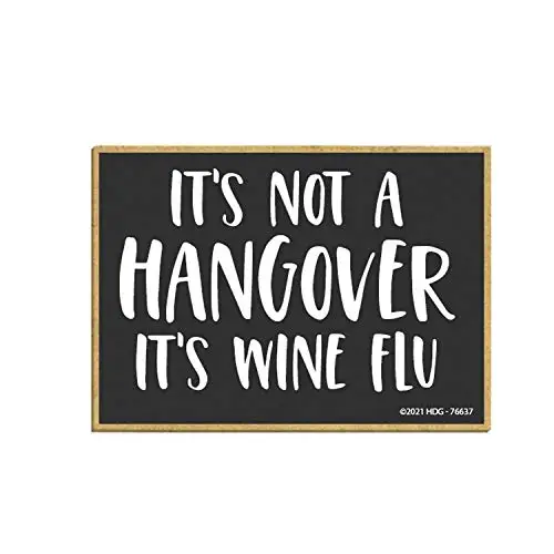 Honey Dew Gifts, It’s Not a Hangover It’s a Wine Flu, Alcohol Fridge Magnets, Wine Bar Fridge Magnets, Funny Fridge