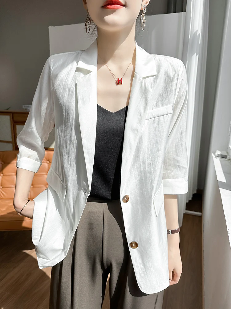 

Lightweight Summer Silk Sun Protection Shirt Women's Thin Acetate West Coat Breathable Open Cardigan Large Size Ice Silk Smal...