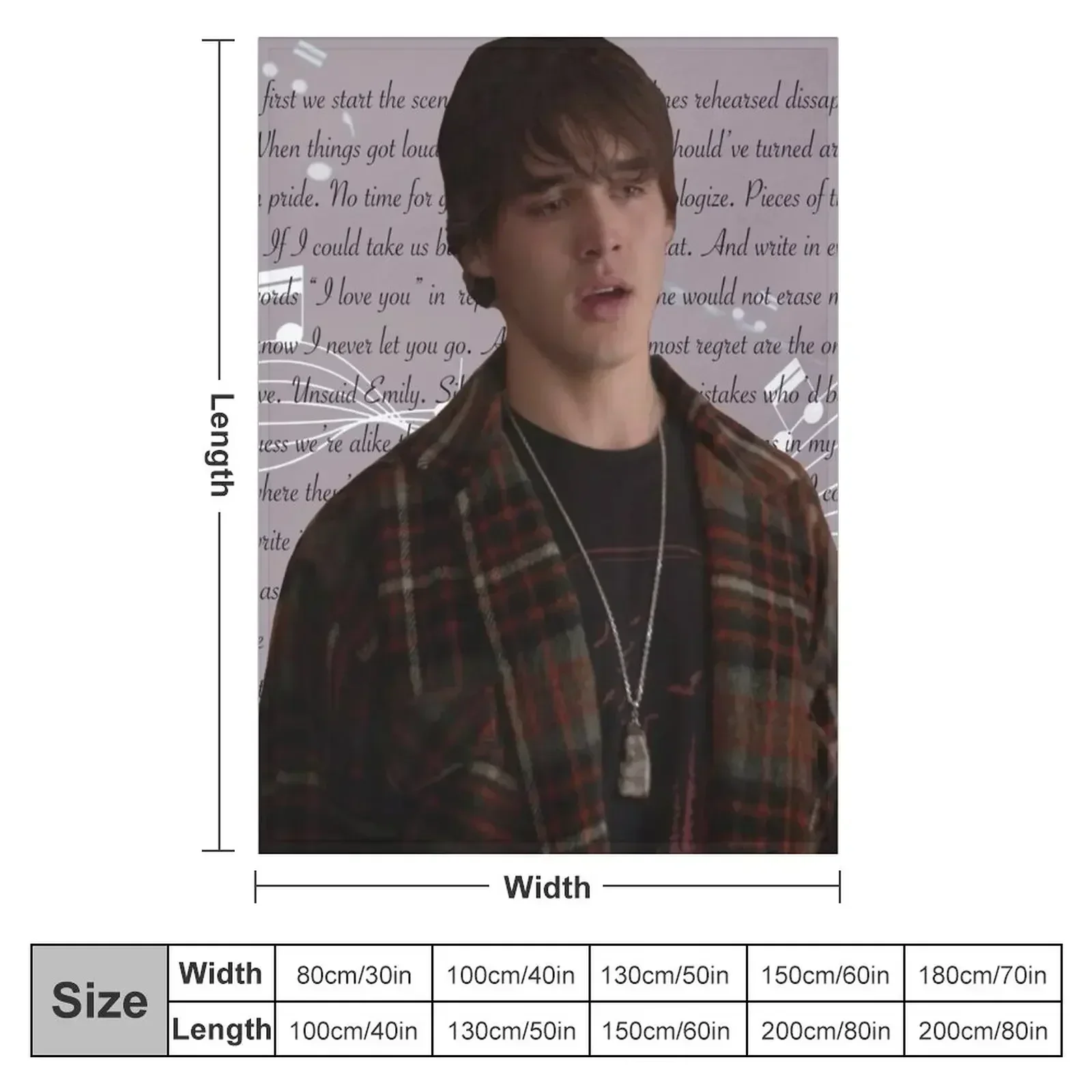 Unsaid Emily Lyrics Throw Blanket Cute Plaid Thin cosplay anime Giant Sofa Blankets
