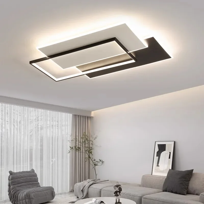 2025 Modern Dimmable LED Ceiling Lamps Simple Living Room LIghts Lustre Home Decor Bedroom Study Dining Room Lighting Indoor Fix
