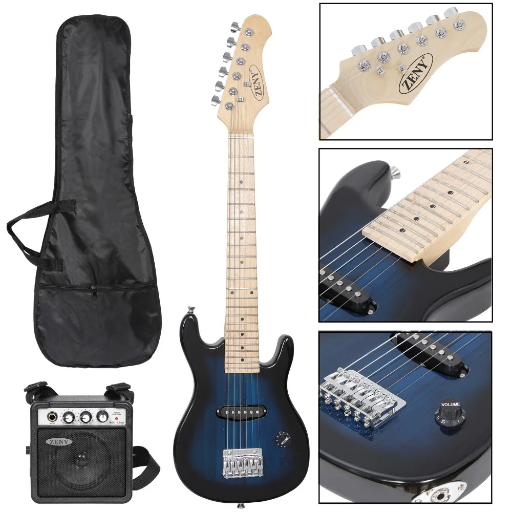 Elektrische gitaar met versterker Veel meer gitaar 30" Kids Blue Combo-accessoireset