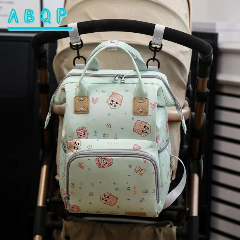 New Diaper Bag Backpack Cartoon Fashion Baby Diaper Bag Backpack Large Capacity Outdoor Baby Products Storage Bag Multi-function