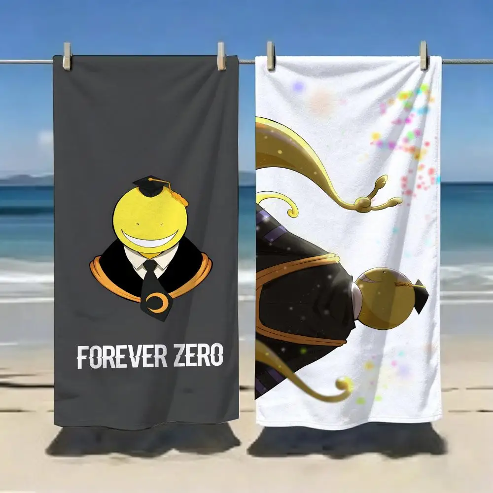 School Battle Anime A-Assassination Classroom Towel Microfiber soft Beach Towel for Travel Fitness Sauna Bathing Camping