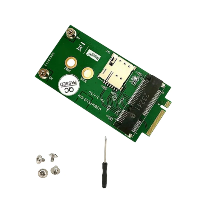 Carte mère de qualité industrielle, adaptateur technique avec fente de caractéristique, carte réseau sans fil WWAN, clé M.2 B vers MINI PCI-E 4G 5G