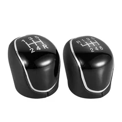 Couro engrenagem Shift Knob para Ford, engrenagem Shifter, alavanca braço Headball, Mondeo Mk4, S-Max, C-Max, Focus Mk2, Kuga, acessórios de carro, 5 velocidades, 6 velocidades