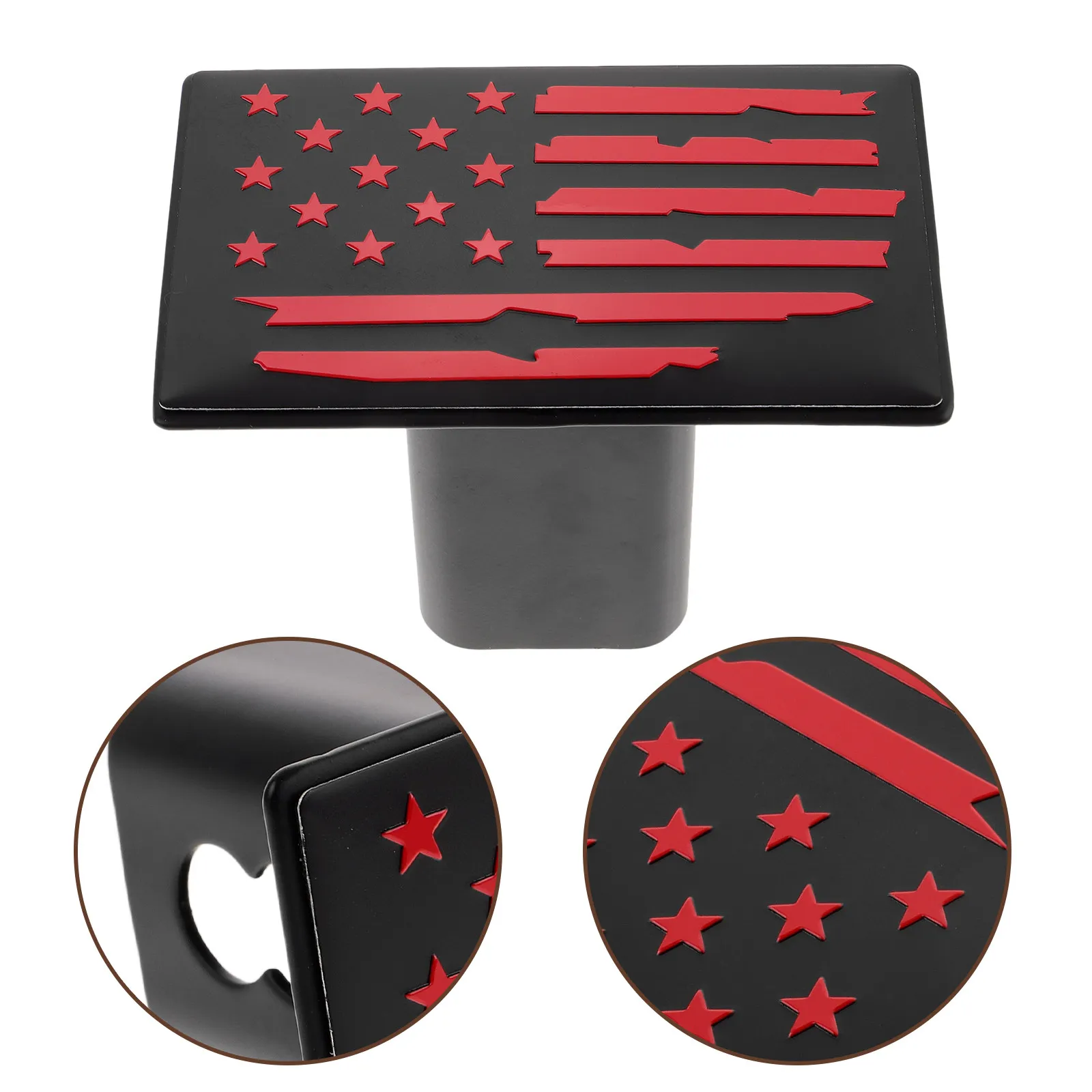 

Trailer Cover Heavy Duty Metal Receiver Hitch Dust Plug For Truck Towing Protection American Flag Design Tow Hitch Accessories