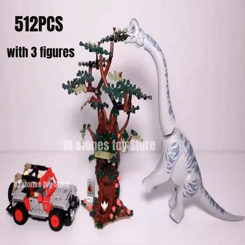 512pcs Brachiosaurus Discovery Building Blocks Dinosaur  Fit 76960 Bricks Toys For Children