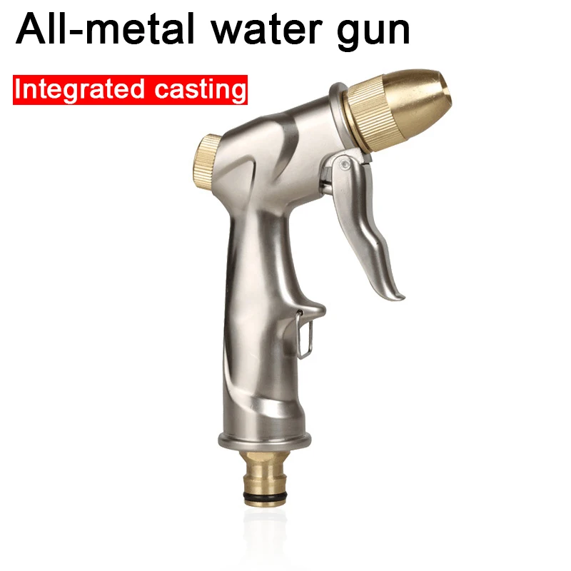 

Водяной пистолет высокого давления с латунной насадкой, распылитель садового шланга для газона, автомойки и полива на открытом воздухе