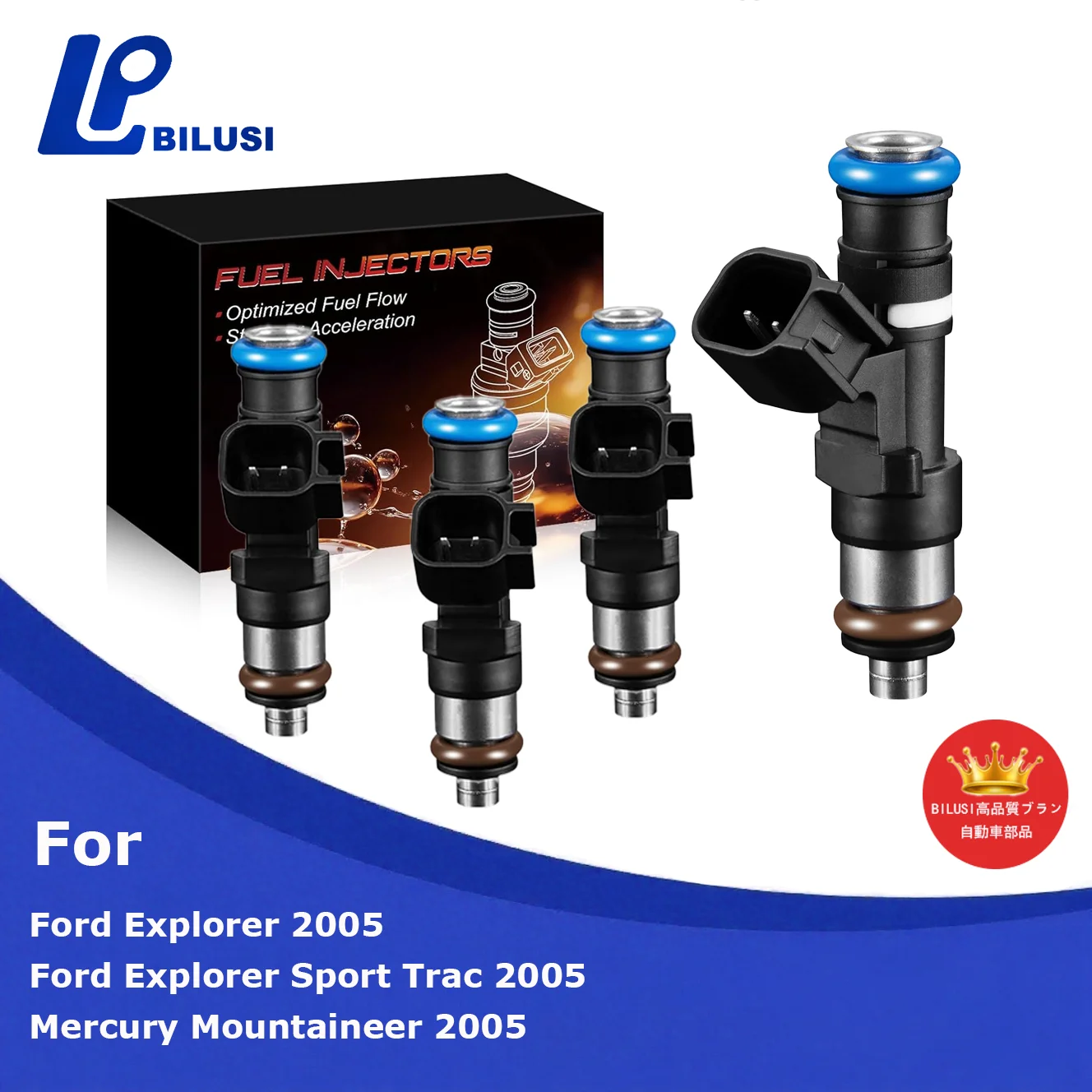 

Bilusi 0280158066 4.0 V6 Fuel Injectors For Ford Explorer Sport Trac For Mercury Mountaineer 2005 FJ765 82211191 5L2Z9F593DA