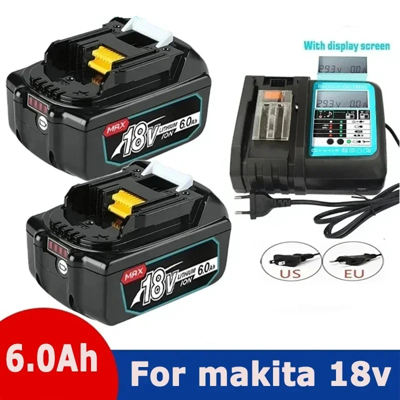 

18V 6.0Ah External Battery For Makita Power Tools Batteries with Charging Lithium Replacement LXT BL1860 1850 BL1840 BL1830B