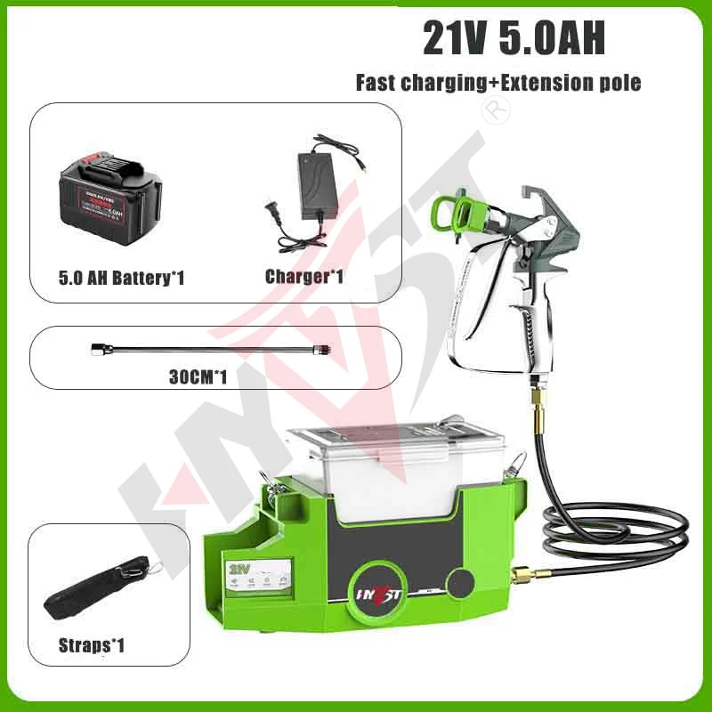 Cordless Portable Airless Sprayer Lithium Battery handheld backpack Professional High-pressure Paint Spraying Machine Painting