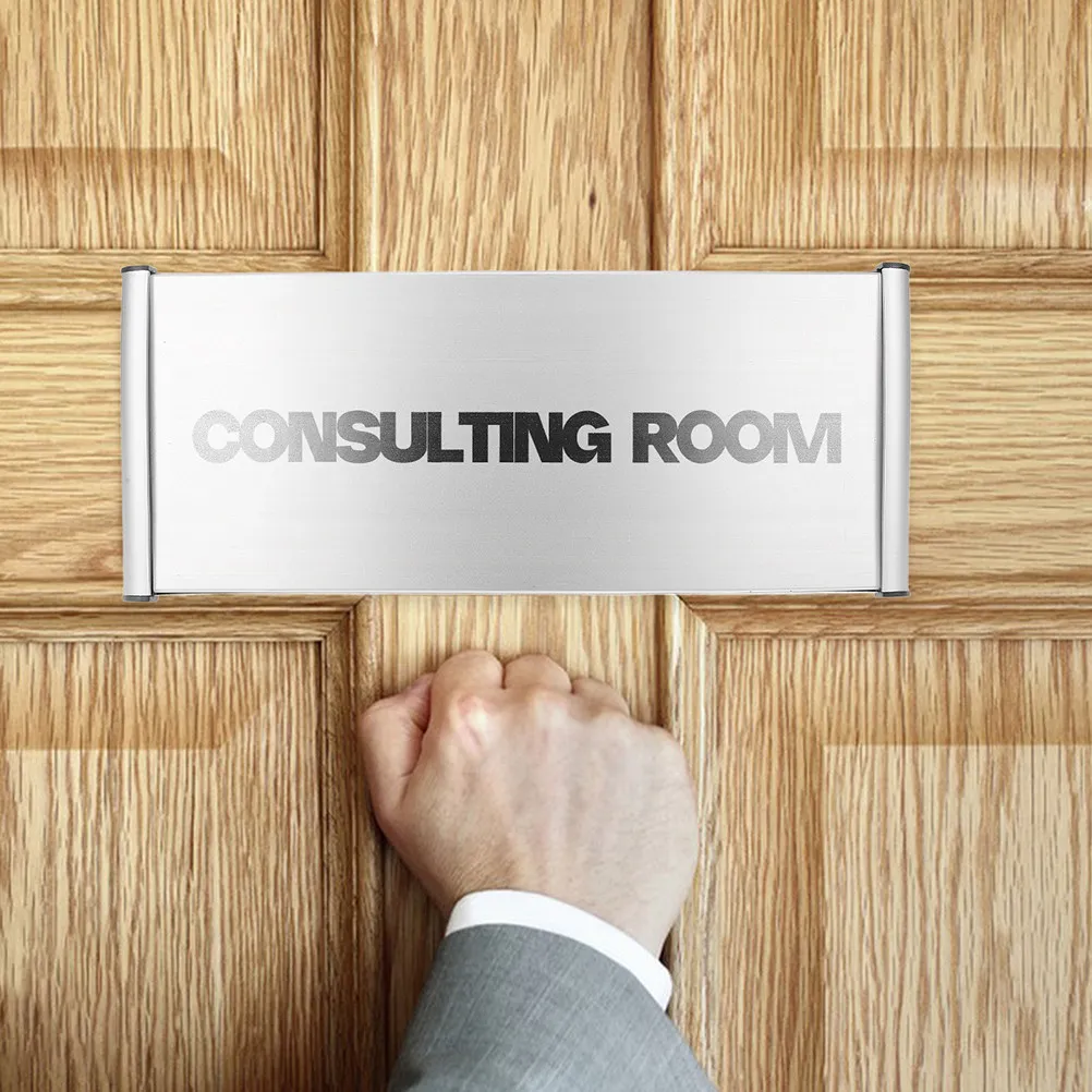 Premium Aluminum Alloy Blank Nameplates for Office Door Wall Sign Holder Versatile Business Department Meeting Room Warning Zone