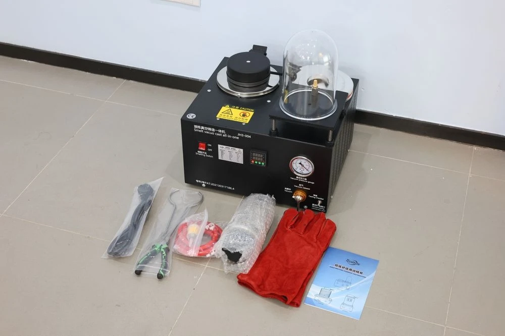

JH3-004 3-in-1 Vacuum Casting Machine Set 1250℃ Melting Furnace with Vacuum Pump Used Equipment for Jewelry Gold Silver Making