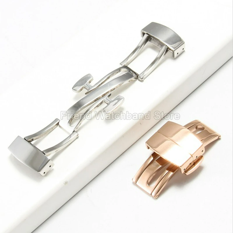 Rose Silver 16 18mm Butterfly Watch Clasp Stainless Steel Material for Patek Philippe Aquanaut 5167 5164 Watch Accessories