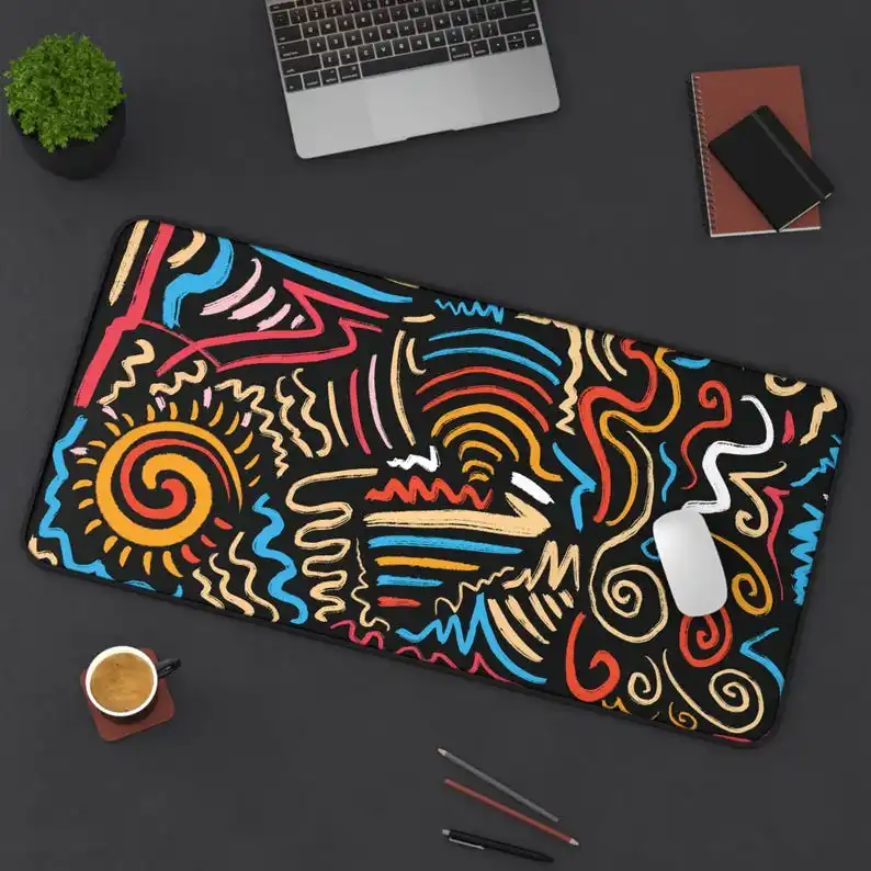 

Colorful Abstract Mouse Pad, Suitable for Office Use, Vibrant Desktop Decoration, Home Office Gift, Desktop Organizer Mat