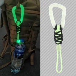 Luminous Hanging Buckle Rope With Pig Nose Hand-woven Umbrella Rope Key Chain Flashlight Lanyard Outdoor Water Bottle Handle