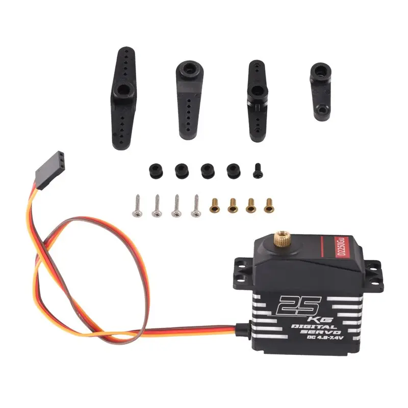 AINY-Digital Servo Mini Micro Servo Motor Metal Gear 25Kg High Torque For Arduino Compatible For RC Car Boat Projects