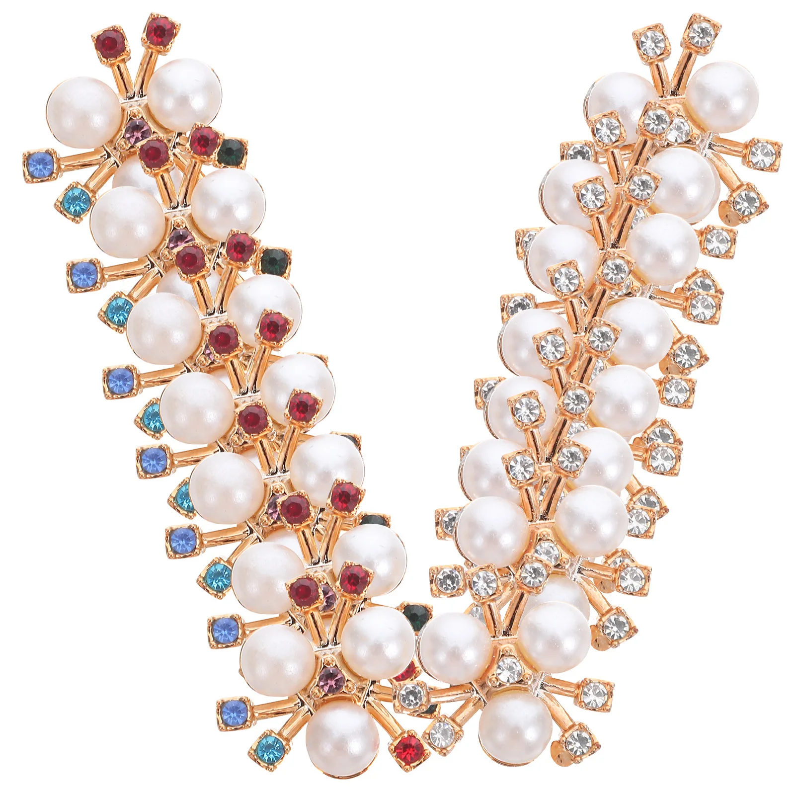 

200Pcs Flower Rhinestone Buttons Pearl Center Decorative Sewing Buttons for Clothes DIY Crafts Wedding Hair Accessories